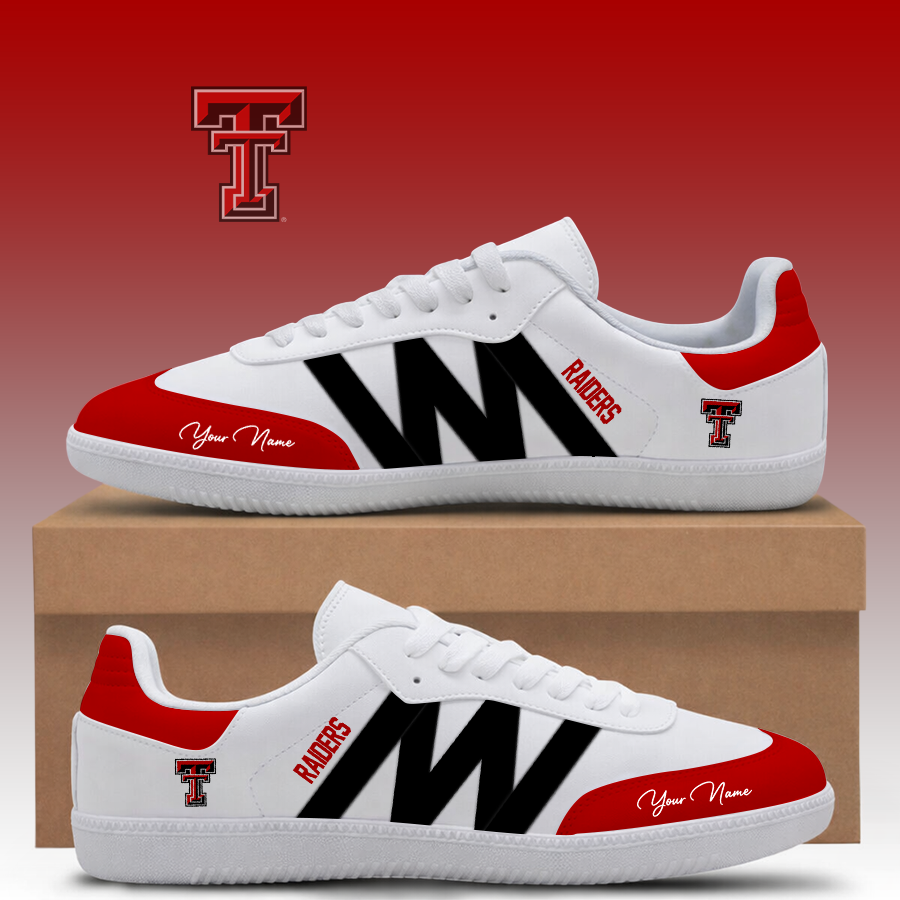 [FAN FAVORITE] NEW CUSTOMIZED NCAA CWS20 TRR TEXAS TECH RED RAIDERS CLASSIC SNEAKERS