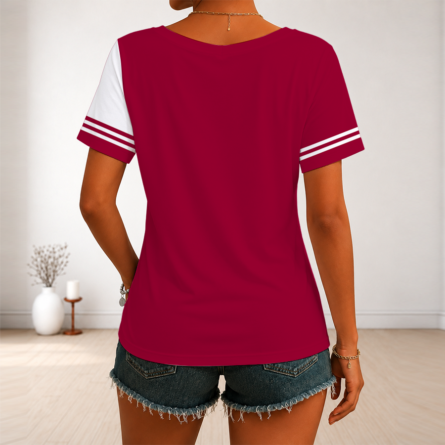 LIMITED EDITION - NEW CUSTOMIZED NBA20 MHE MIAMI HEAT V-NECK FEMALE SHIRT
