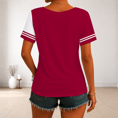 LIMITED EDITION - NEW CUSTOMIZED NBA20 MHE MIAMI HEAT V-NECK FEMALE SHIRT