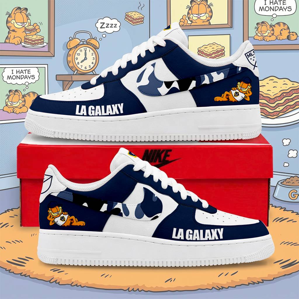FINAL SALE - NEW CUSTOMIZED MLS20 LAG LA GALA x GARFIELD AF1 SNEAKERS