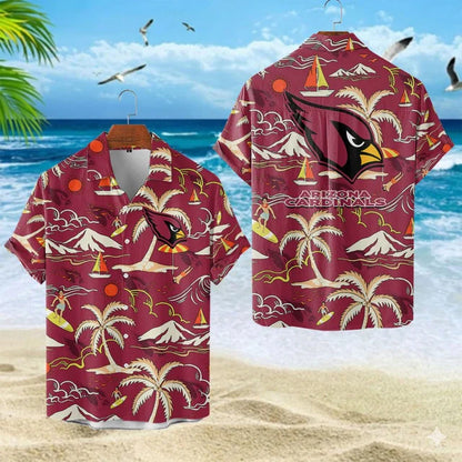 VIRAL EDITION  - NEW CUSTOMIZED NFL20 ARC ARIZONA CARDINALS UNISEX INDEPENDENCE DAY HAWAIIAN SHIRT & SHORTS SET