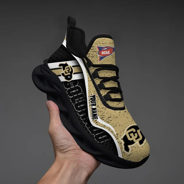 EXCLUSIVE EDITION - NEW CUSTOMIZED NCAA FBS20 CRB COLORADO BUFFALOES CLUNKY SNEAKERS