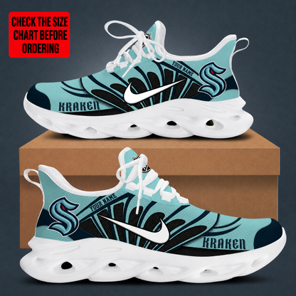 [SUPER SALE] NEW CUSTOMIZED NHL20 STK SEATTLE KRAKEN CLUNKY SNEAKERS