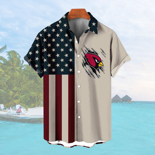 LIMITED EDITION - NEW CUSTOMIZED NFL20 ARC ARIZONA CARDINALS PATRIOTIC 250 USA HAWAIIAN SHIRT