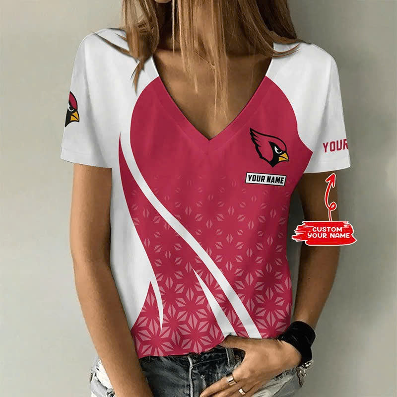 LIMITED EDITION - NEW CUSTOMIZED NFL20 ARC ARIZONA CARDINALS V-NECK FEMALE SHIRT