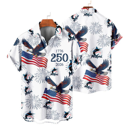 LIMITED EDITION - NEW CUSTOMIZED MLB20 MMS MIAMI MARLINS UNISEX HAWAIIAN SHIRT