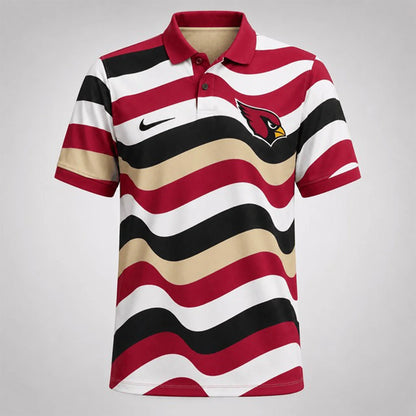 [SPECIAL OFFER] NEW CUSTOMIZED NFL20 ARC ARIZONA CARDINALS STRIPED POLO SHIRT