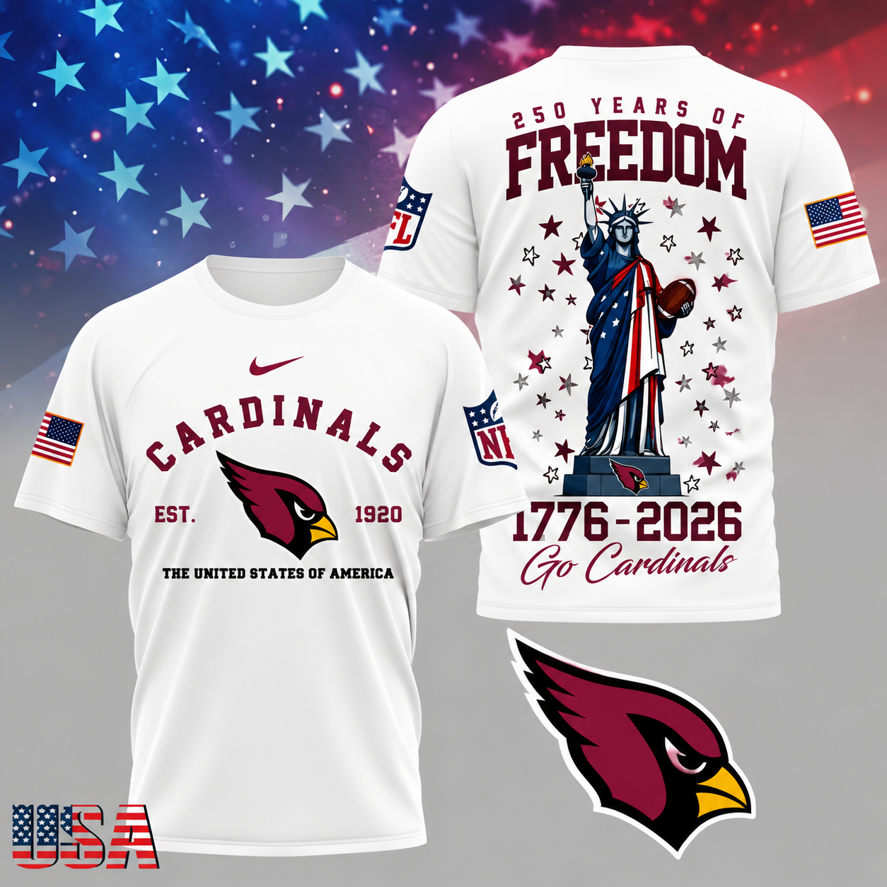 [SPECIAL OFFER] NEW CUSTOMIZED NFL20 ARC ARIZONA CARDINALS T-SHIRT, HOODIE, ZIP HOODIE