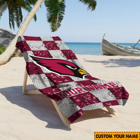 LIMITED EDITION - NEW CUSTOMIZED NFL20 ARC ARIZONA CARDINALS BEACH TOWEL