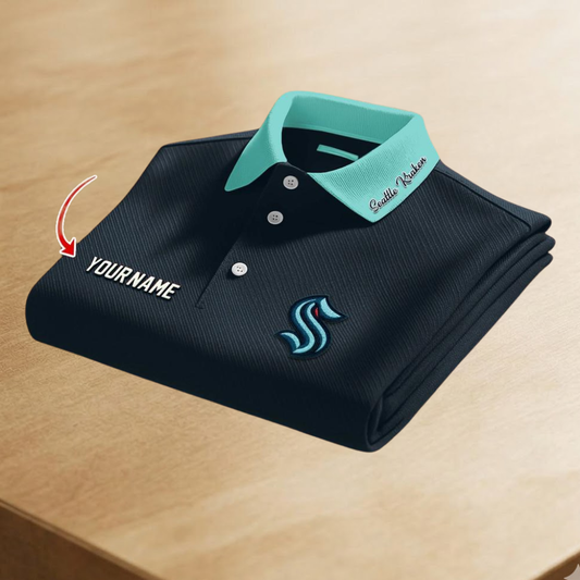 [SUPER SALE] NEW CUSTOMIZED NHL20 STK SEATTLE KRAKEN POLO SHIRT