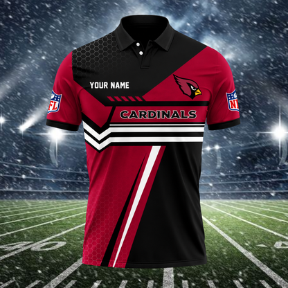LIMITED EDITION - NEW CUSTOMIZED NFL20 ARC ARIZONA CARDINALS POLO SHIRT