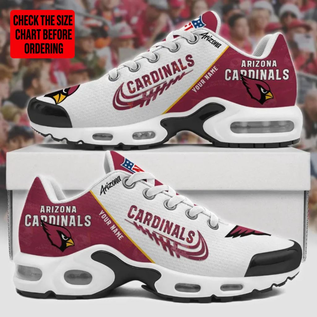 LIMITED EDITION - NEW CUSTOMIZED NFL20 ARC ARIZONA CARDINALS AIR MAX PLUS SNEAKERS