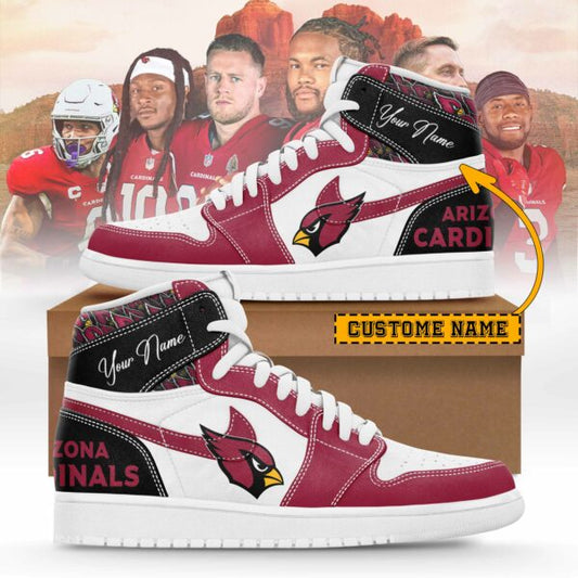 LIMITED EDITION - NEW CUSTOMIZED NFL20 ARC ARIZONA CARDINALS AIR JORDAN SNEAKERS
