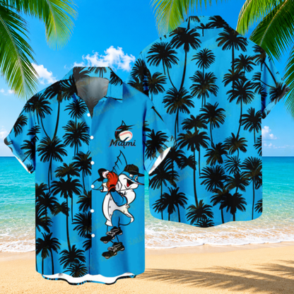 LIMITED EDITION - NEW CUSTOMIZED MLB20 MMS MIAMI MARLINS UNISEX HAWAIIAN SHIRT