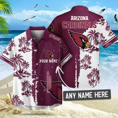 LIMITED EDITION - NEW CUSTOMIZED NFL20 ARC ARIZONA CARDINALS UNISEX HAWAIIAN SHIRT & SHORTS SET