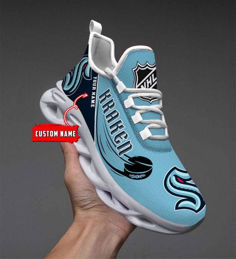 [SUPER SALE] NEW CUSTOMIZED NHL20 STK SEATTLE KRAKEN CLUNKY SNEAKERS