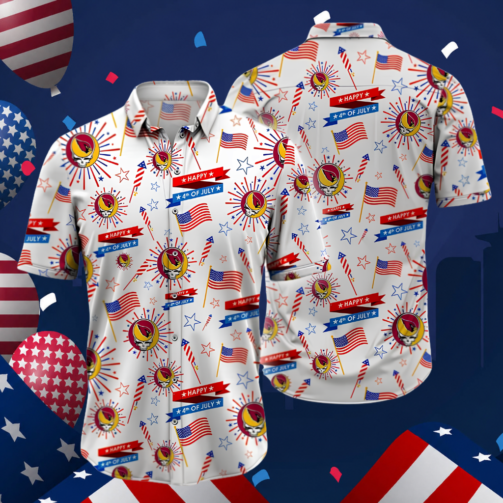 LIMITED EDITION - NEW CUSTOMIZED NFL20 ARC ARIZONA CARDINALS PATRIOTIC 250 USA HAWAIIAN SHIRT