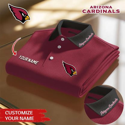 LIMITED EDITION - NEW CUSTOMIZED NFL20 ARC ARIZONA CARDINALS POLO SHIRT