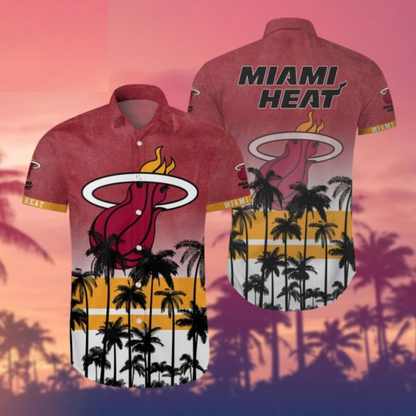 LIMITED EDITION - NEW CUSTOMIZED NBA20 MHE MIAMI HEAT UNISEX HAWAIIAN SHIRT