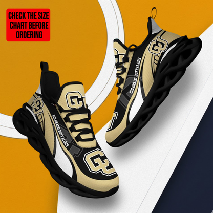 LIMITED EDITION - NEW CUSTOMIZED NCAA FBS20 CRB COLORADO BUFFALOES CLUNKY SNEAKERS