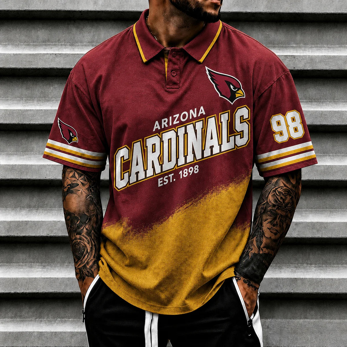 [SPECIAL OFFER] NEW CUSTOMIZED NFL20 ARC ARIZONA CARDINALS POLO SHIRT