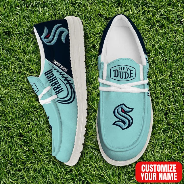[SUPER SALE] NEW CUSTOMIZED NHL20 STK SEATTLE KRAKEN PREMIUM LOAFER SHOES