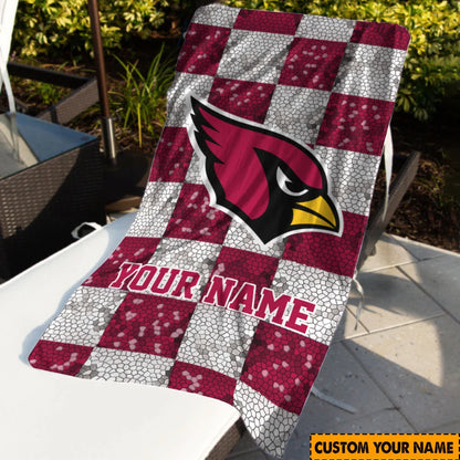 LIMITED EDITION - NEW CUSTOMIZED NFL20 ARC ARIZONA CARDINALS BEACH TOWEL