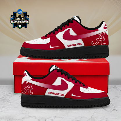 SPECIAL EDITION - NEW CUSTOMIZED NCAA CWS21 ABC ALABAMA CRIMSON TIDE AF1 SHOES