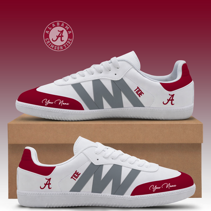 [FAN FAVORITE] NEW CUSTOMIZED NCAA CWS21 ABC ALABAMA CRIMSON TIDE CLASSIC SNEAKERS