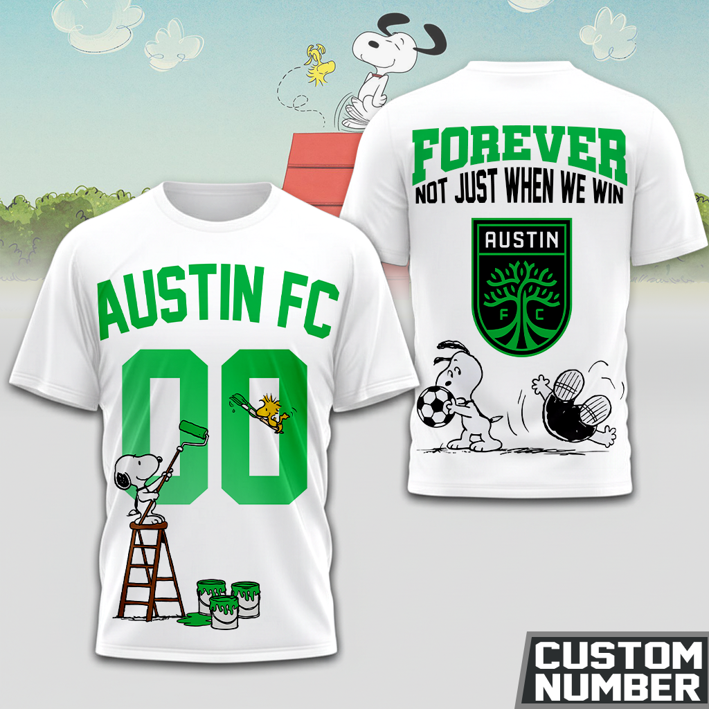 ENDING TODAY - NEW CUSTOMIZED MLS21 ATF AUSTIN FC x SNOOPY HOODIE, T-SHIRTS, ZIP HOODIE, SWEATSHIRTS & POLO