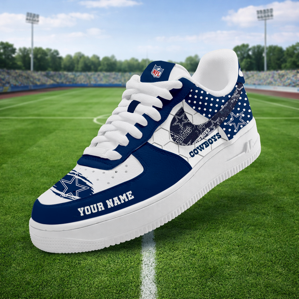 LIMITED EDITION - NEW CUSTOMIZED NFL21 DCB DALLAS COWBOYS AF1 SNEAKERS