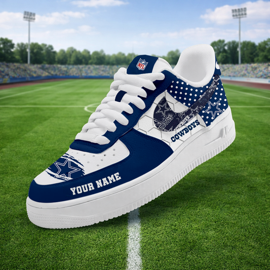 LIMITED EDITION - NEW CUSTOMIZED NFL21 DCB DALLAS COWBOYS AF1 SNEAKERS