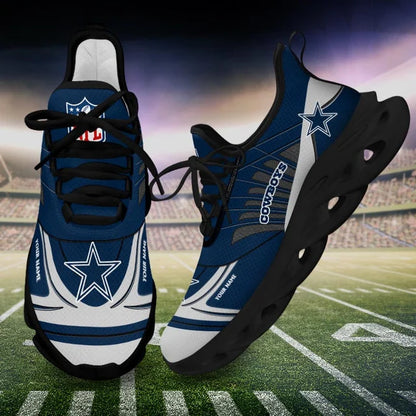 LIMITED EDITION - NEW CUSTOMIZED NFL21 DCB DALLAS COWBOYS UNISEX MAX SOUL SHOES