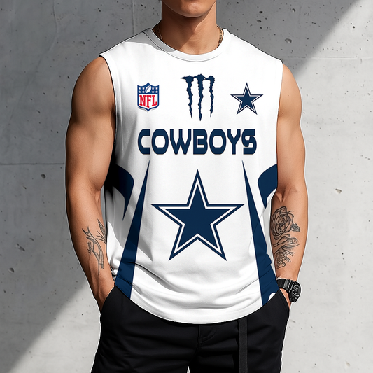 LIMITED EDITION - NEW CUSTOMIZED NFL21 DCB DALLAS COWBOYS MEN'S GYM SHIRT