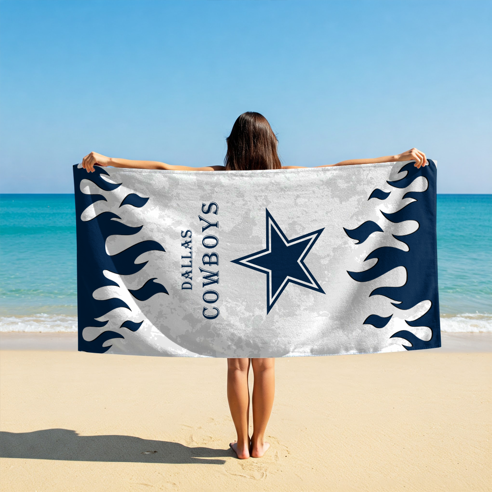 LIMITED EDITION - NEW CUSTOMIZED NFL21 DCB DALLAS COWBOYS BEACH TOWEL FOR FAN