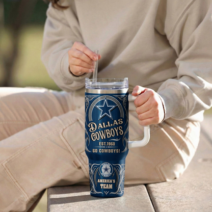 LIMITED EDITION - NEW CUSTOMIZED NFL21 DCB DALLAS COWBOYS 40OZ TUMBLER