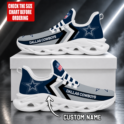 LIMITED EDITION - NEW CUSTOMIZED NFL21 DCB DALLAS COWBOYS UNISEX MAX SOUL SHOES
