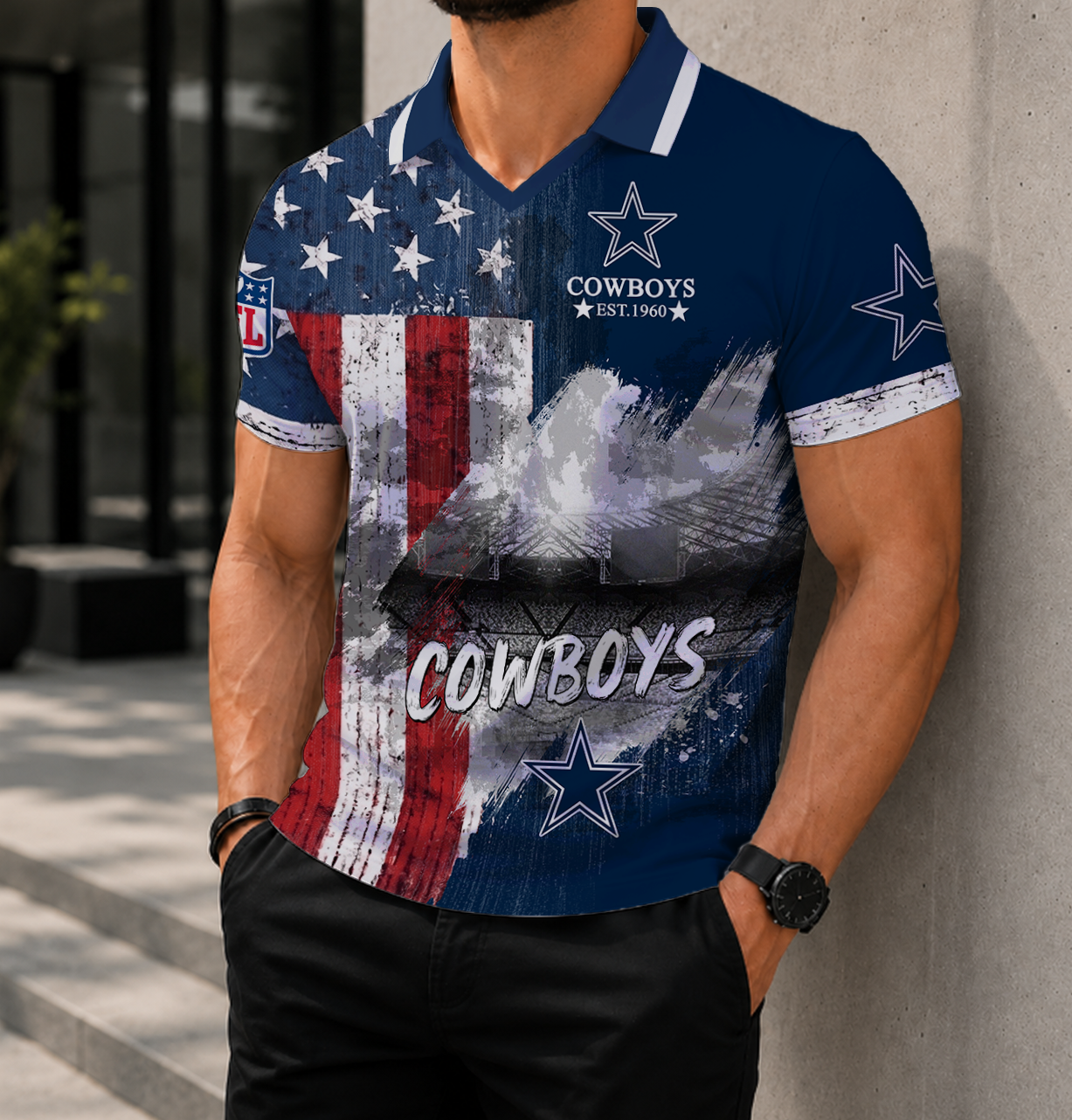 SPECIAL EDITION - NEW CUSTOMIZED NFL21 DCB DALLAS COWBOYS POLO SHIRT