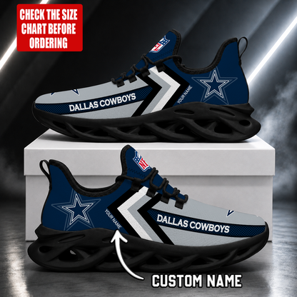 LIMITED EDITION - NEW CUSTOMIZED NFL21 DCB DALLAS COWBOYS UNISEX MAX SOUL SHOES