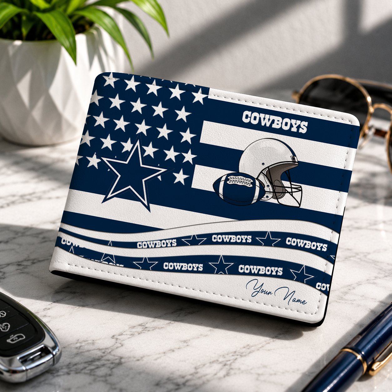 LIMITED EDITION - NEW CUSTOMIZED NFL21 DCB DALLAS COWBOYS LEATHER WALLET