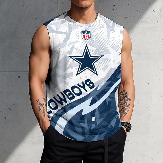 LIMITED EDITION - NEW CUSTOMIZED NFL21 DCB DALLAS COWBOYS MEN'S GYM SHIRT