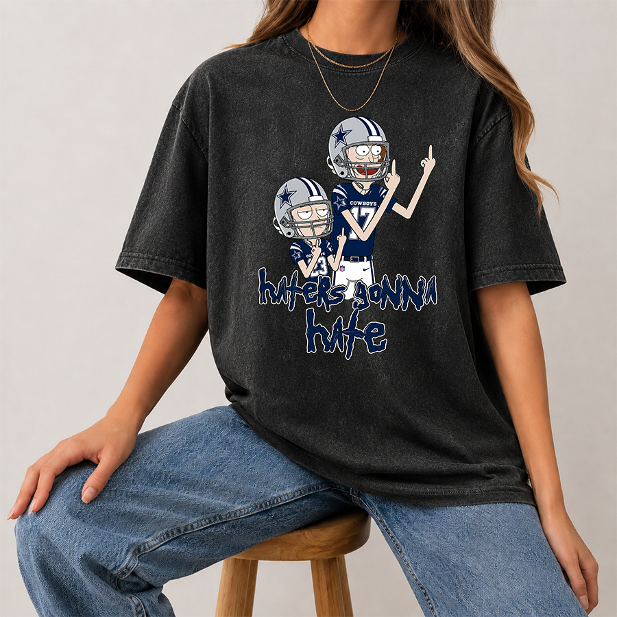 [SPECIAL OFFER] NEW CUSTOMIZED NFL21 DCB DALLAS COWBOYS FUNNY MULTICOLOR WASHED TEE