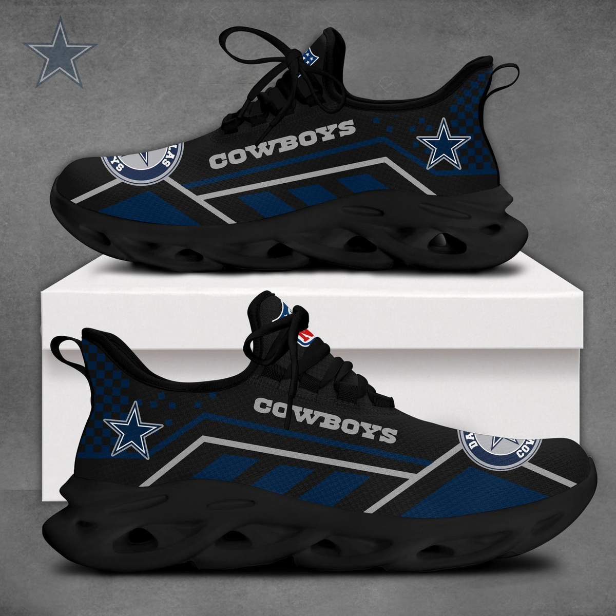SPECIAL EDITION - NEW CUSTOMIZED NFL21 DCB DALLAS COWBOYS MAX SOUL SHOES