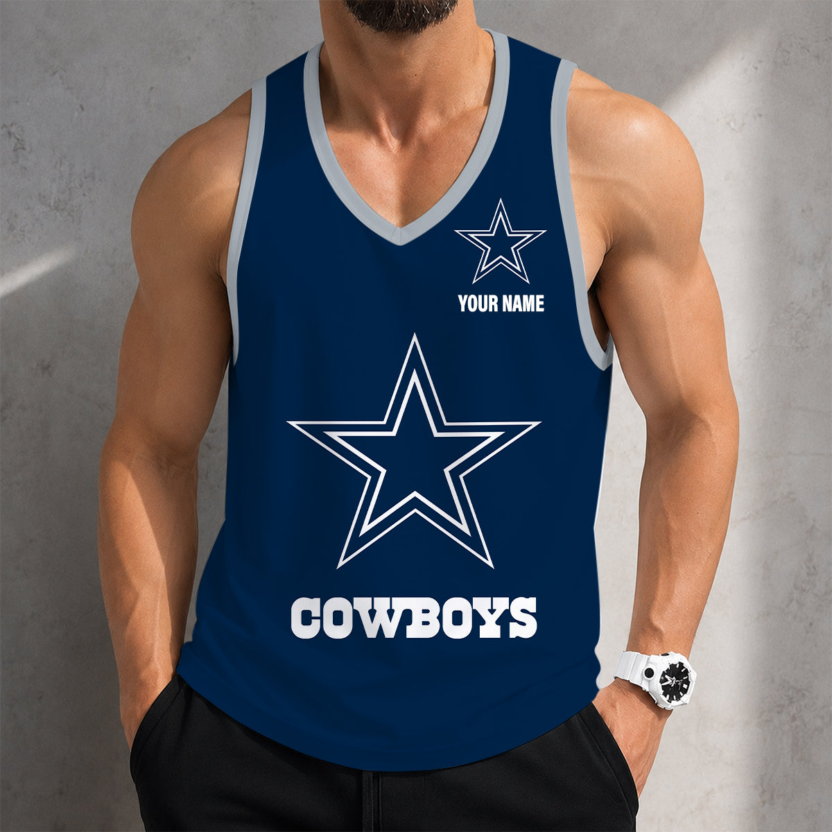 LIMITED EDITION - NEW CUSTOMIZED NFL21 DCB DALLAS COWBOYS TANK TOP