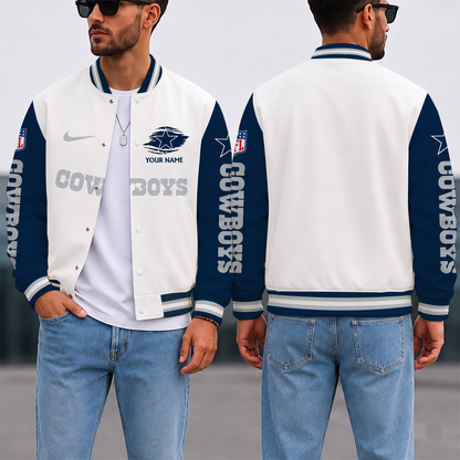 ELITE EDITION - NEW CUSTOMIZED NFL21 DCB DALLAS COWBOYS SATIN VARSITY & BASEBALL JACKET