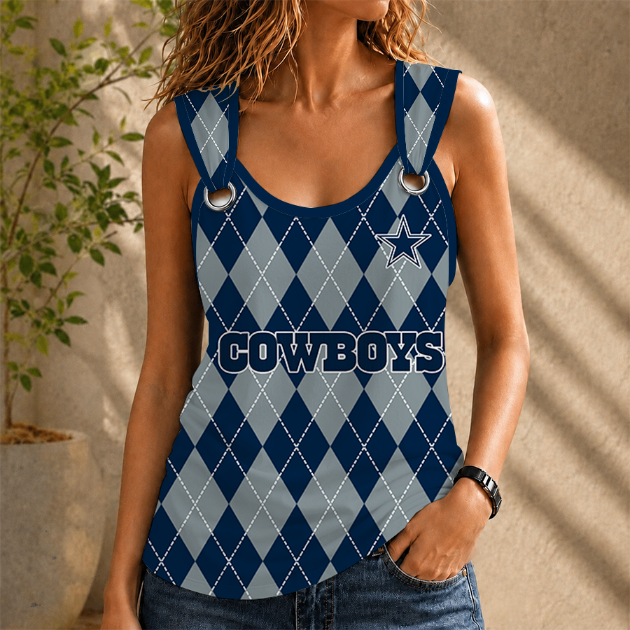 [SPECIAL OFFER] NEW CUSTOMIZED NFL21 DCB DALLAS COWBOYS O-RING SHOULDER TANK TOP