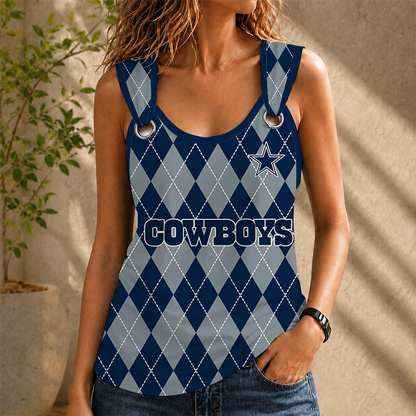 [SPECIAL OFFER] NEW CUSTOMIZED NFL21 DCB DALLAS COWBOYS O-RING SHOULDER TANK TOP