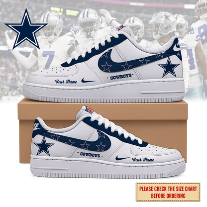 LIMITED EDITION - NEW CUSTOMIZED NFL21 DCB DALLAS COWBOYS AF1 SHOES