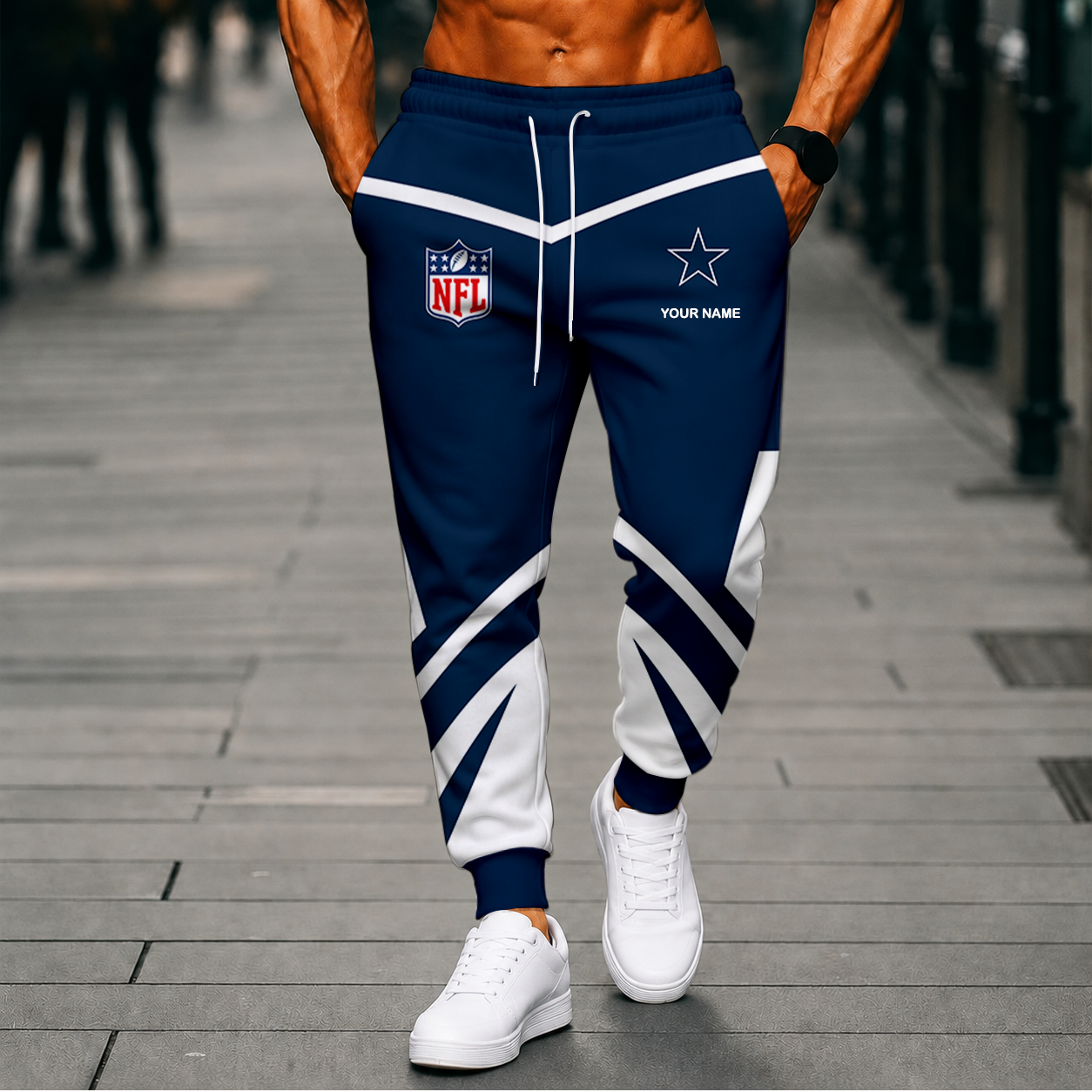 LIMITED EDITION - NEW CUSTOMIZED NFL21 DCB DALLAS COWBOYS SWEATPANTS