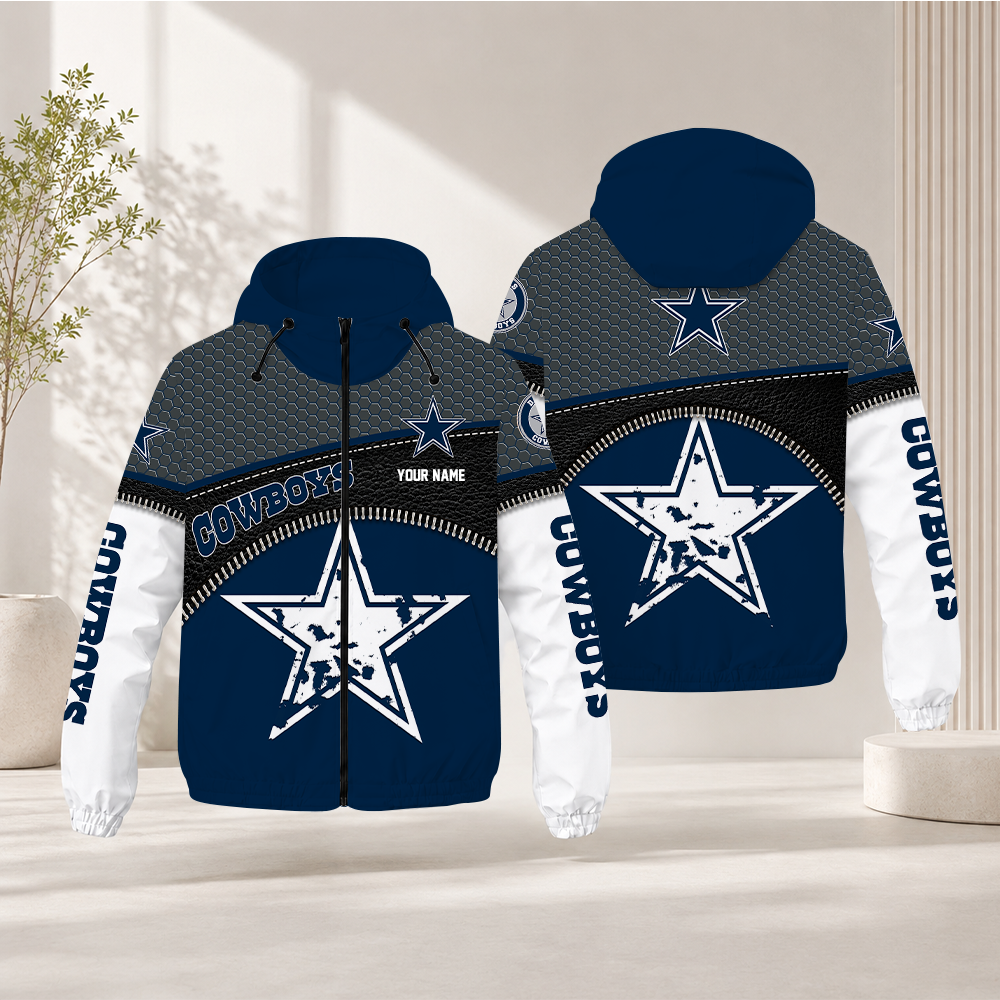LIMITED EDITION - NEW CUSTOMIZED NFL21 DCB DALLAS COWBOYS WINDBREAKER JACKET